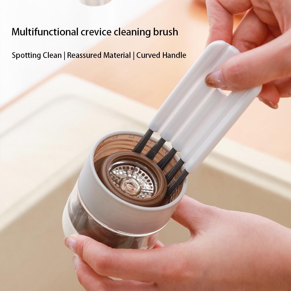 PP Čisticí kartáč na drážky Multifunkční Omyvatelný Ohýbatelný Flexibilní Nylonové štětiny Ruční Kuchyňský Kartáček na zeleninu a ovoce