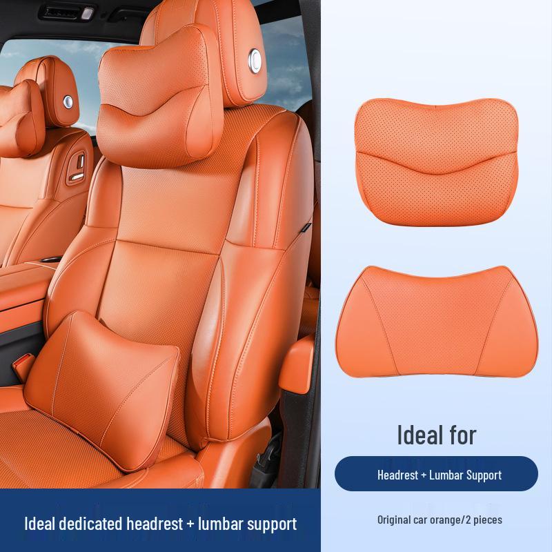 Neck Support Pillow for Ideal Headrest L6L7/L8/L9: MEGA Car Lumbar and Neck Protector