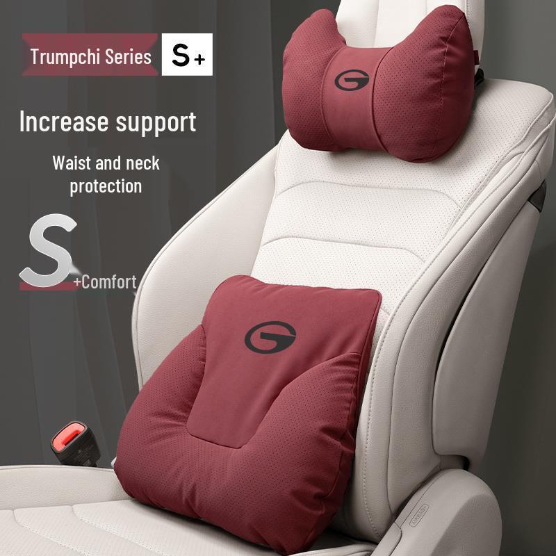 Compatible Car Neck Pillow & Lumbar Cushion for GAC Trumpchi GS4, GS8, M8, M6, GS3 Shadow Leopard, Shadow Cool.