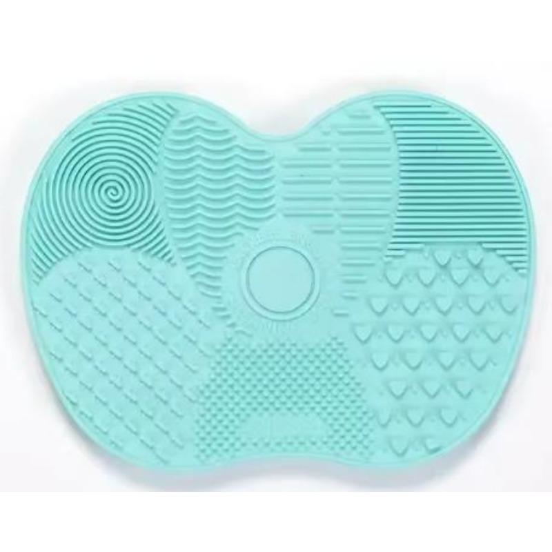 

Силиконовая кисть для очистки косметической щетки для мытья макияжа Коврик для чистки геля Основа для чистки кистей для макияжа Подушечка для чистки Скрабовая доска Green 2PCS