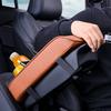 2 in 1 Car Armrest Cushion with Cup Holders, PU Leather Center Console Pad, Portable Height Adjustable Pillow for Comfort Suppor