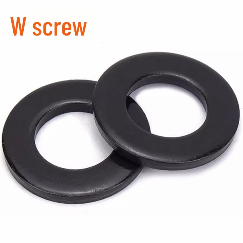 Large Black 304 Stainless Steel Ultra-Thin Oversized Flat Washer, Zinc-Plated