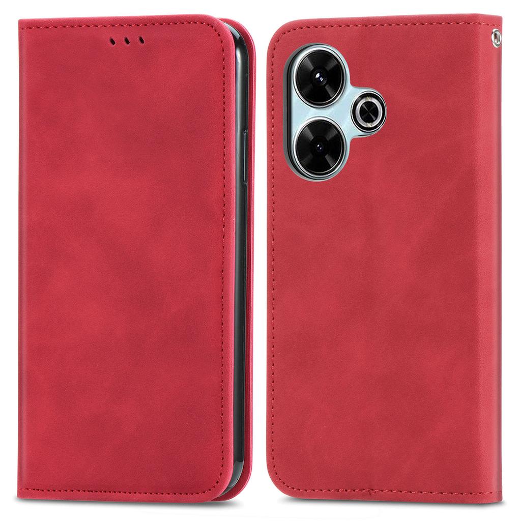 For Xiaomi Redmi 13 5G/4G Case Hidden Magnetic Leather Folding Stand Phone Cover