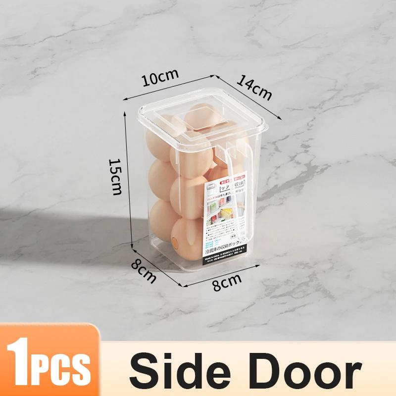 1/2Pcs Refrigerator Storage Box Fridge Side Door Food Fresh Boxes Bins with Handle for Fruit Vegetable Home Kitchen Organizer