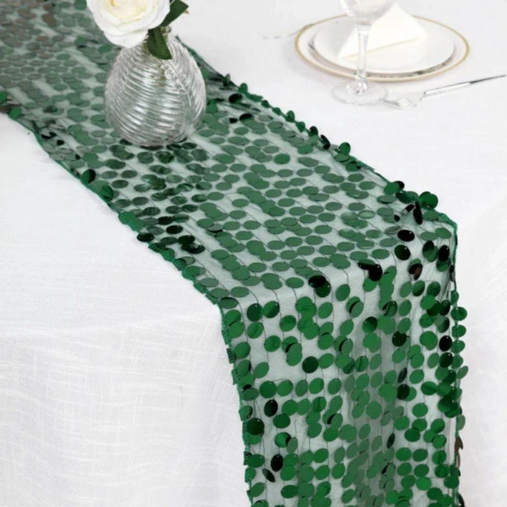 Luxurious Sequins Table Runner Fish Scale Wedding Table Decoration  Kitchen Dining Table