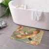 1PC Avian & Flloral Harmony Kitchen Rug Non-Slip Door Mat Pop Design Bathroom Rug Bath Mat Carpet for Home Sink Laundry Decor