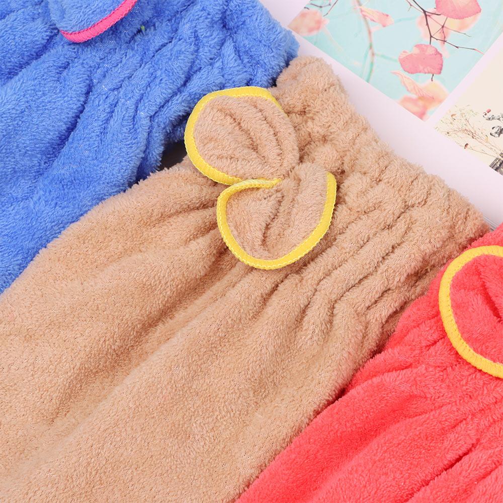 Hygroscopicity Microfiber Wrap Hat Quick Drying Hair Towel Cap Bowknot Wrap Quickly Dry Hair Hat