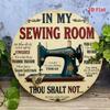 Vintage Sewing Room Rules Metal Wall Decor Rustic Iron Sign For Kitchen Home