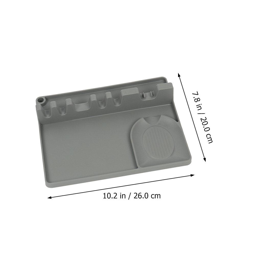 1Pcs Silicone Spoon Rest Multipurpose Cutlery Rack Ladle Storage Holder Non-Slip Kitchen Utensil Organizer Rolling Pin Storage