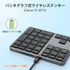 iClever KP10 Numeric Keypad, Bluetooth 5.1, Multi-Pairing, Metal Construction, Numlock Link, Connects Up to Two Devices, Type-C Rechargeable,