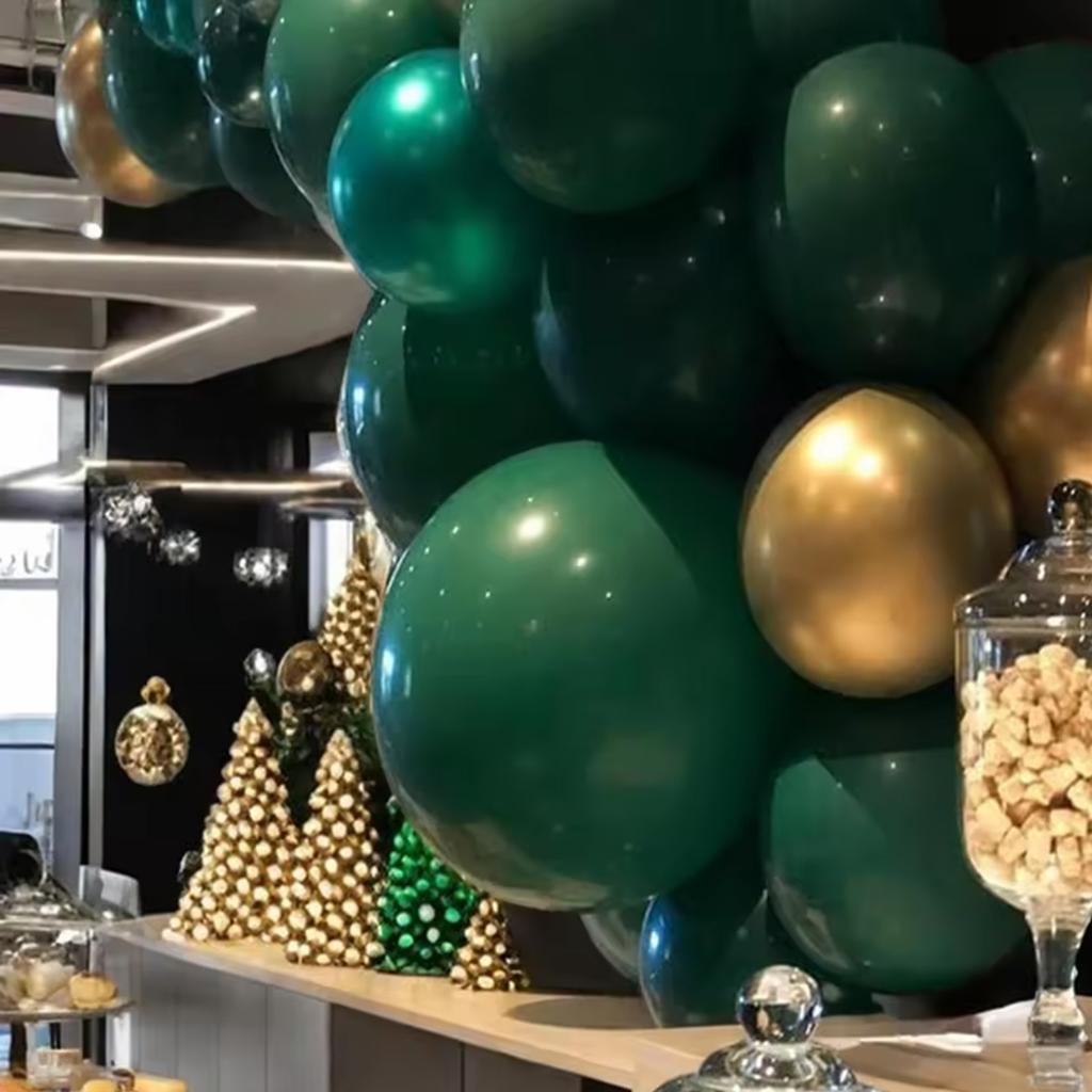 44 Piece Mixed Color Green Balloon Set, Suitable for Birthdays, Weddings, Parties, Graduation Ceremonies