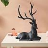 Creative Craft Deer Decoration Holiday Tabletop Ornaments Sculpture For Standing