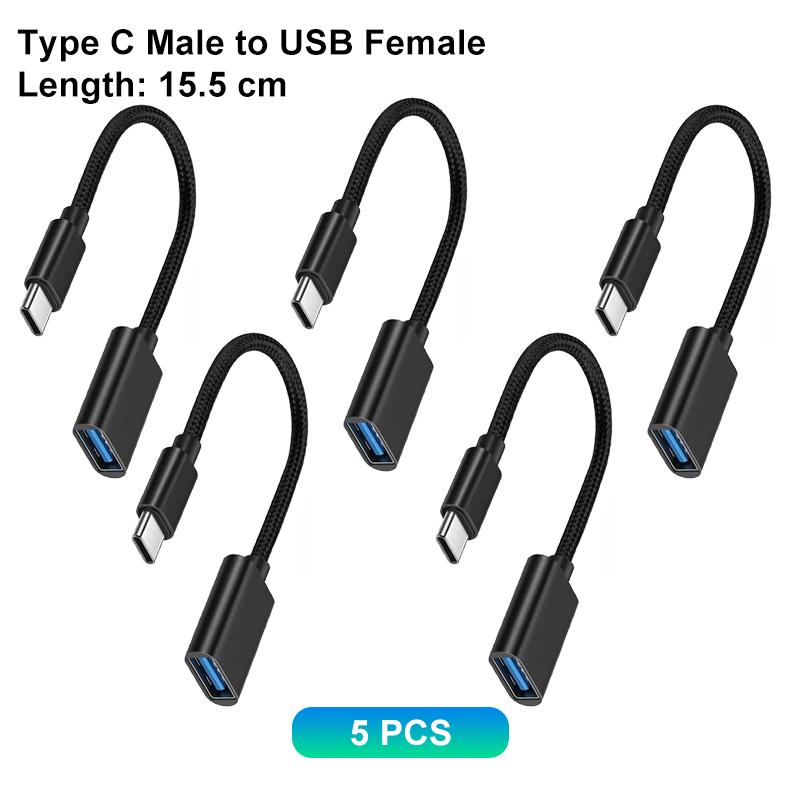 Type C to USB Adapter 3.0 USB-C 3.1 Male OTG A Female Data Connector For MacBook Pro iPad Mini 6/Pro MacBook Air Type C Devices 3