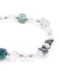 Green Stone & Clear Quartz Mix Natural Bracelet (PLT-BR-096_WT)