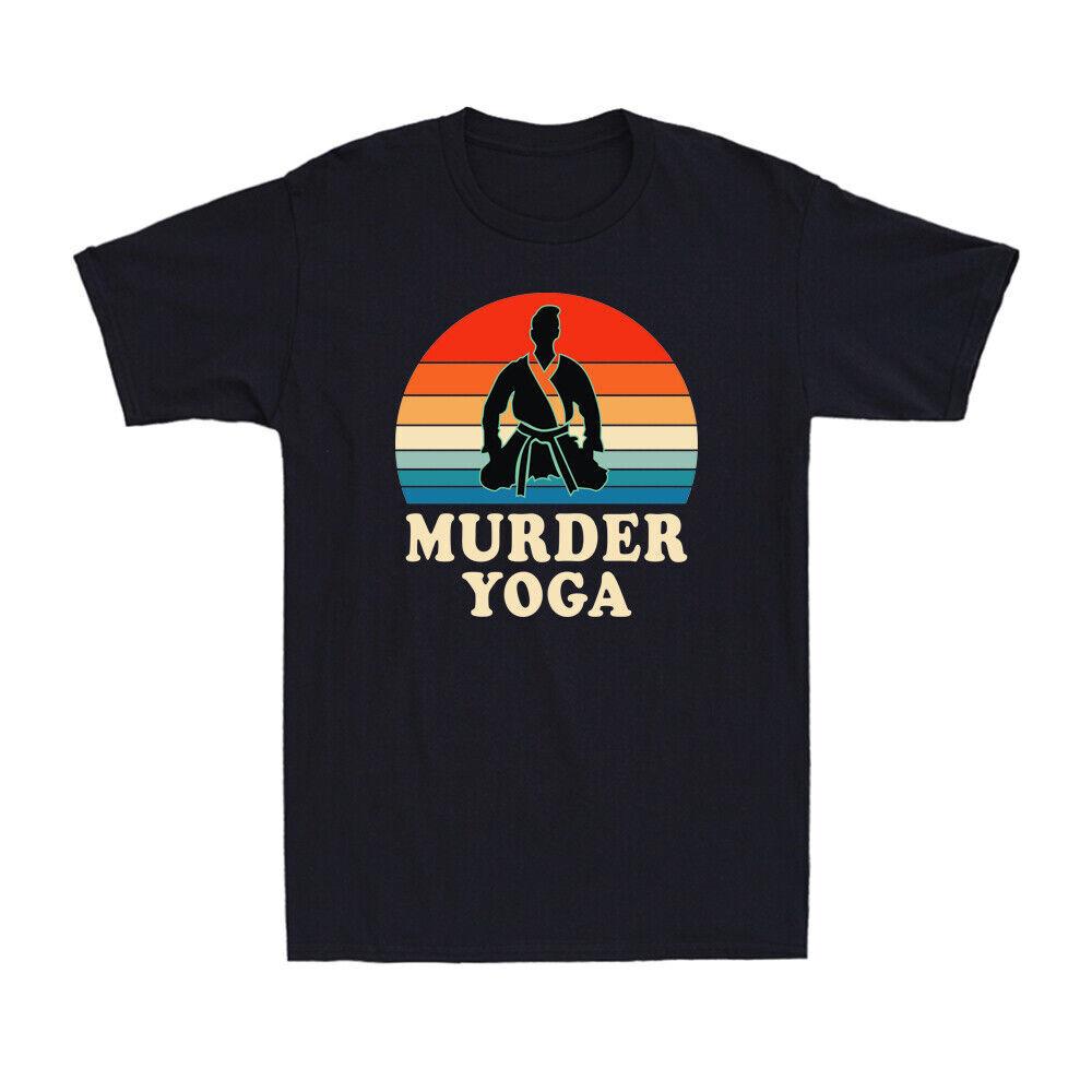 Jiu Jitsu Murder Yoga Vintage Sunset Funny Brazilian Martial Arts Unisexs TShirt S
