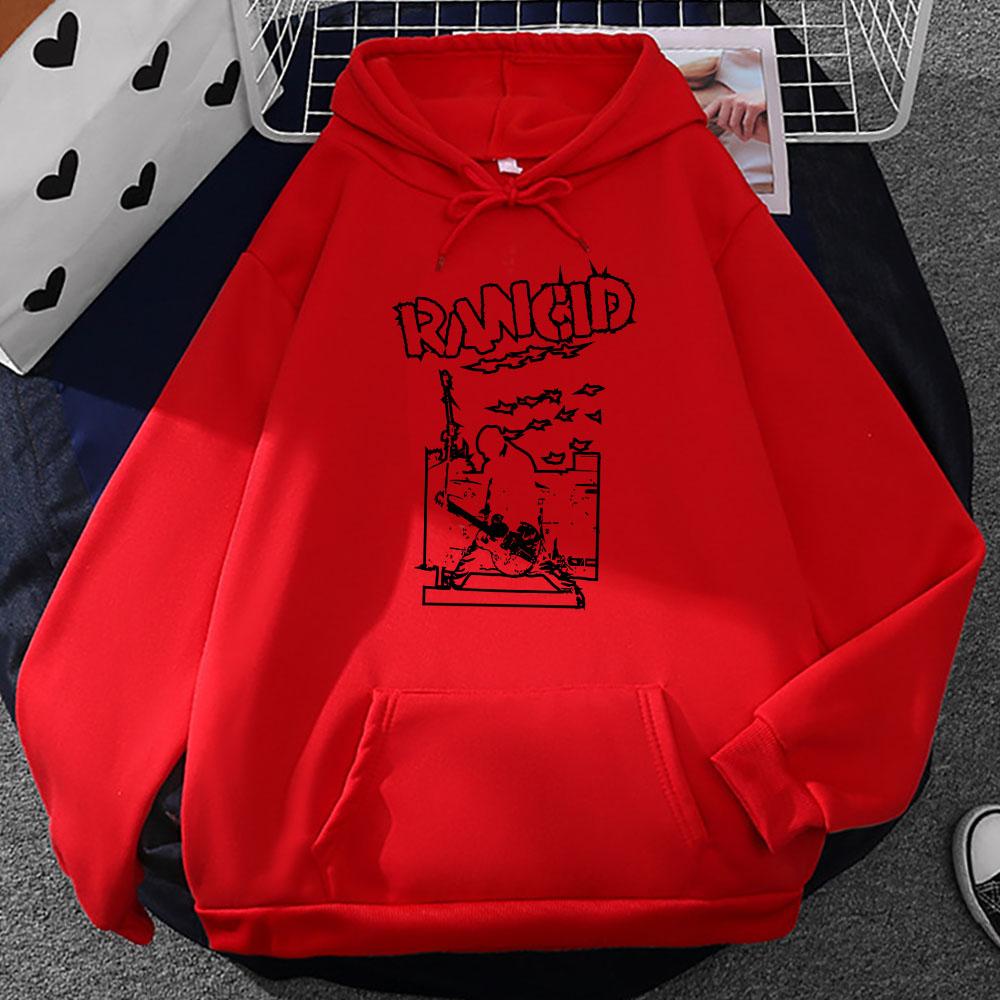 Fashion Rock Band Rancid Hoodies Men Casual Streetwear Sweatshirts Sudaderas Hombre Graphic Clothes Hooded Winter Hoodie
