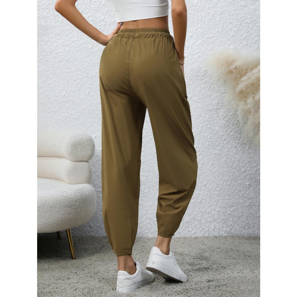 Fashionable Loose Casual Pants with Drawstring Pockets for Summer