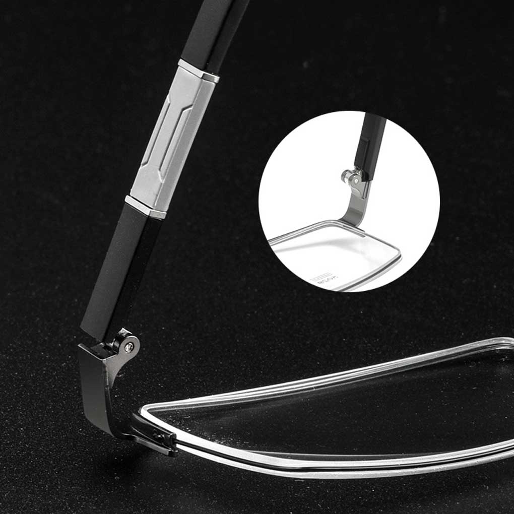 Unisex Metal Half Frame Men Women Plastic Lens Large Face Nearsighted Spectacles for Business Daily