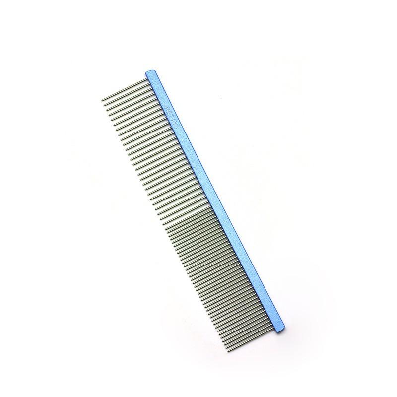Professional Metal Grooming Comb Dogs Cats Fine Teeth Partition Detangling Shedding Brush S/M Size