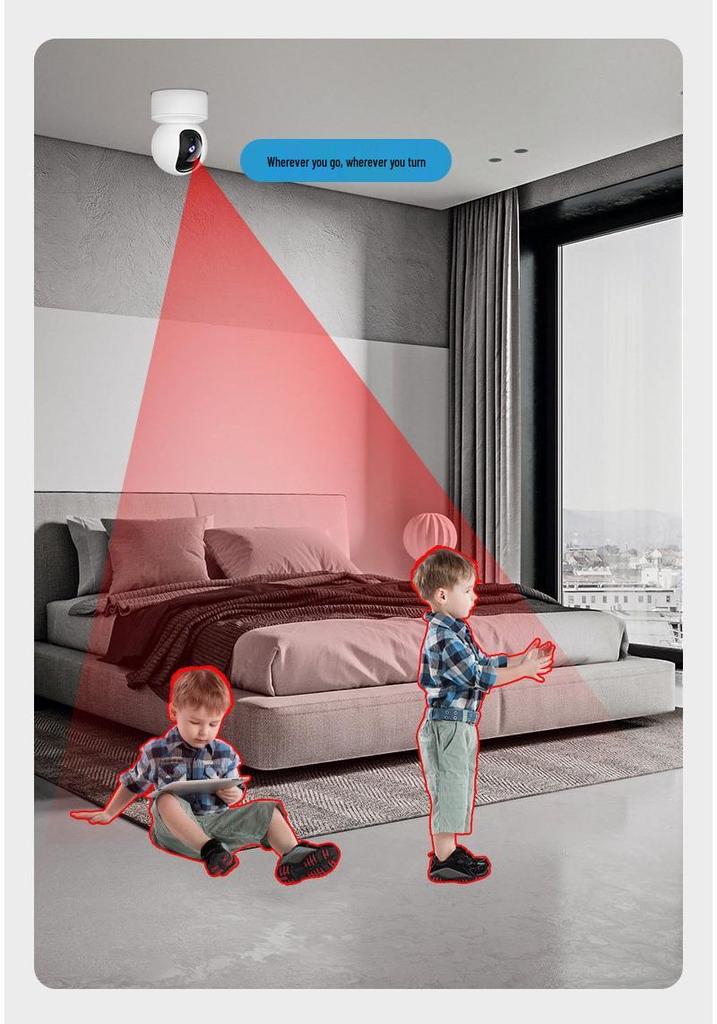 360° Smart WiFi Indoor Wireless Camera with Remote Mobile Monitor and HD Vision