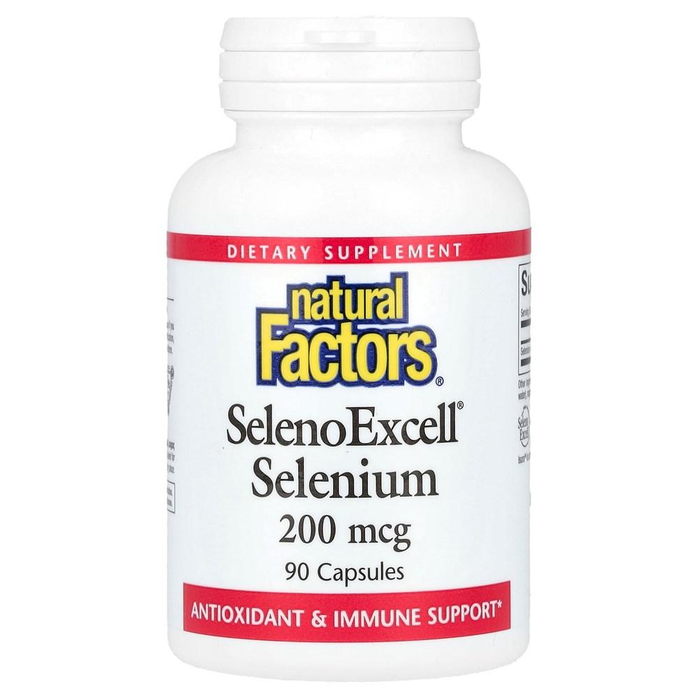 Natural Factors SelenoExcell Selenium Capsules 200 mcg 90 Servings 1 pcs