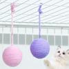 Sisal Balls Cat Squeaky Toy Kitten Balls Toy Cat Interactive Toy Funny Balls Teaser Self-playing Cat Scratcher Toy Balls