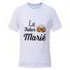 French Evg Team Married Tops Single Farewell Bachelor Oversized Tshirt Future Groom Cotton Tshirt Fashion Beer Unisex Tops Tees