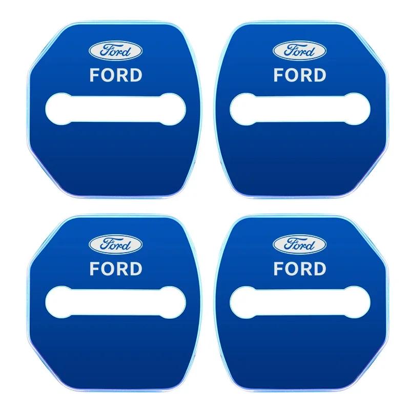Adesivo per Auto 4pz Copertura Decorativa di Protezione Serratura Porta Emblema custodia per Ford Kuga Territory Focus RS Escort Fiesta Mondeo Accesso