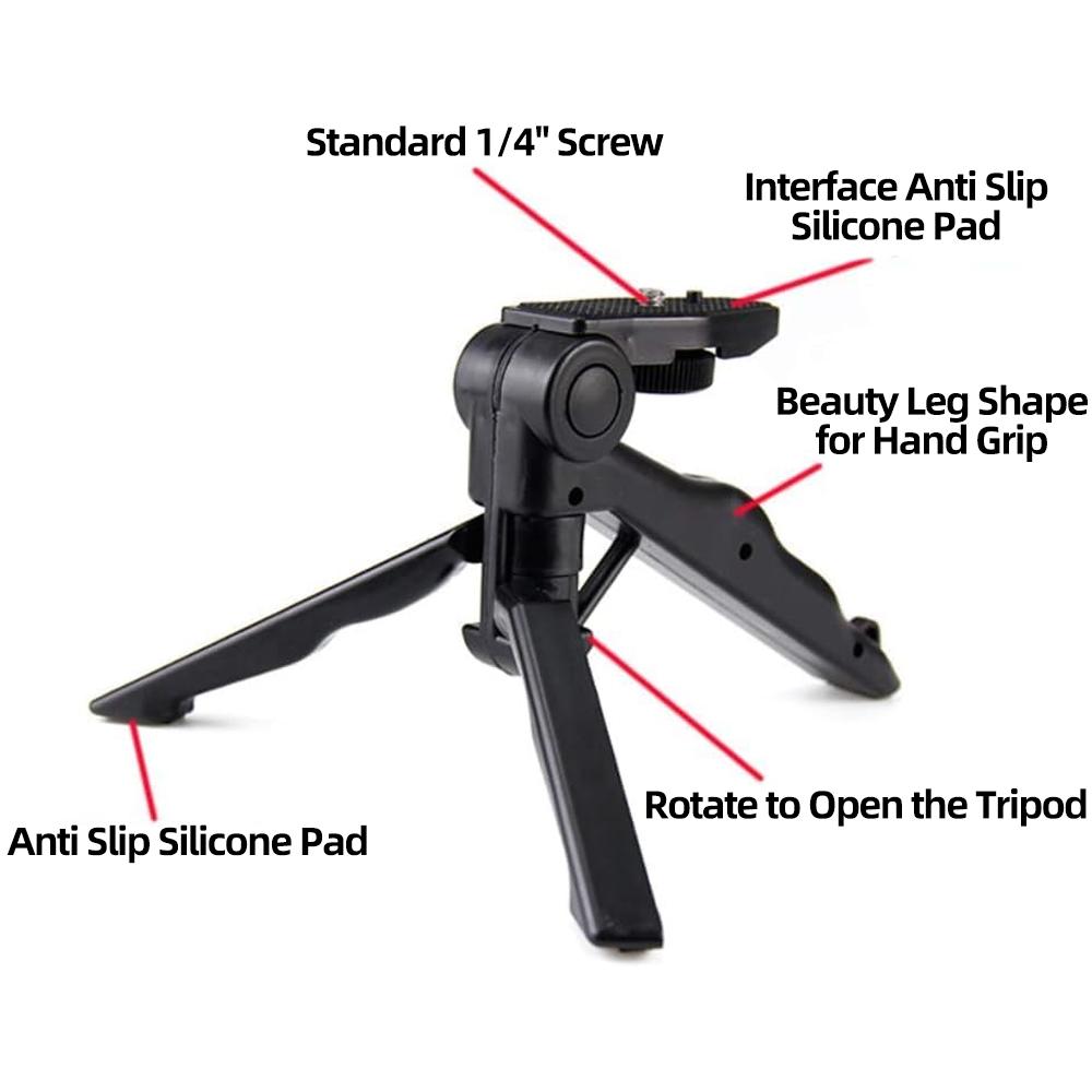 Desktop Tripod Handheld Selfie Stick for GoPro Hero 13 12 11 10 9 SJCAM Insta360 X5 X4 AKASO DJI Osmo Action Camera Accessories