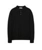Il Corso Wool Blend Cozy Polo Knit Black Iesw5F505Bk