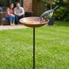 Large Capacity Bird Water Drinker Retro Style Outdoor Bird Bath Metal Bird Feeder  Porch Decoration