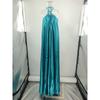 Women's Summer Long Dress Sexy Temperament Sleeveless Loose Satin Women's Halter Dress Fashion Elegant Solid Color A Line Casual Party Dresses