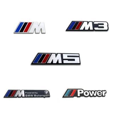 3D Aluminum Car Badge Emblem Sticker For M Power M3 M5 G30 F30 F31 E36 E87 E60 E46 E91 X1 X3 X5 E53 Auto-Styling Accessories