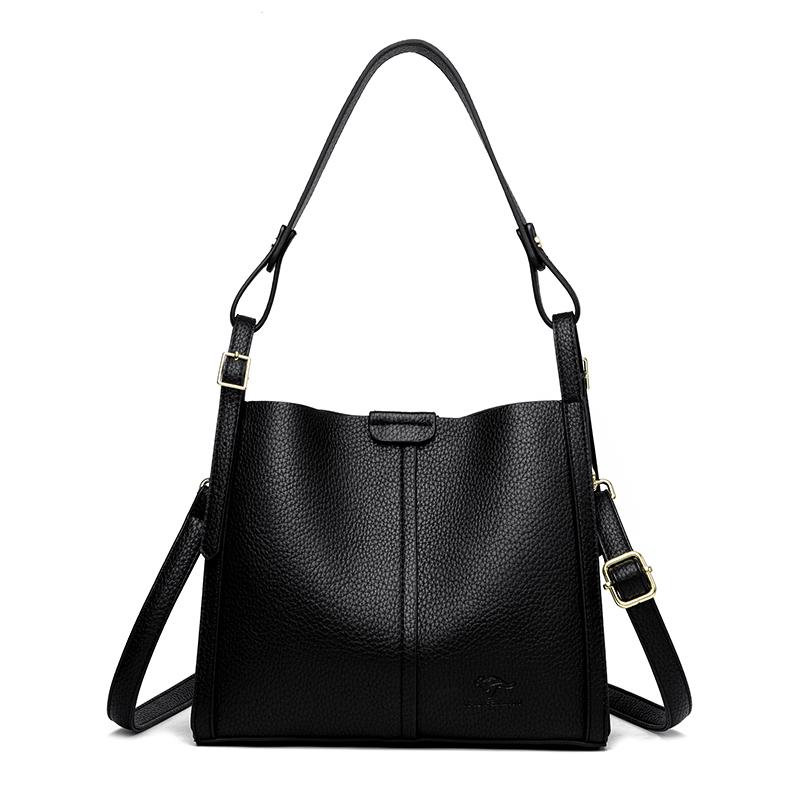 

Soft PU Leather Handbags for Women Vintage Shoulder Bag Luxury Designer Ladies Large Capacity Bags Sac A Main белый