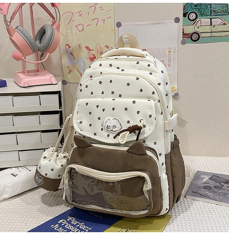 Japanese Girls Backpack With Nylon Material And Large Capacity For School Use