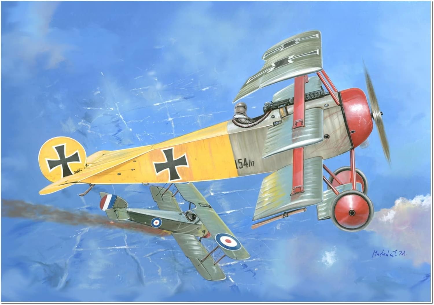 VALOM Немецкий истребитель Fokker Triplane Набор Пластиковая Модель Kit CV14407 1/144 Dr.1 2-самолета