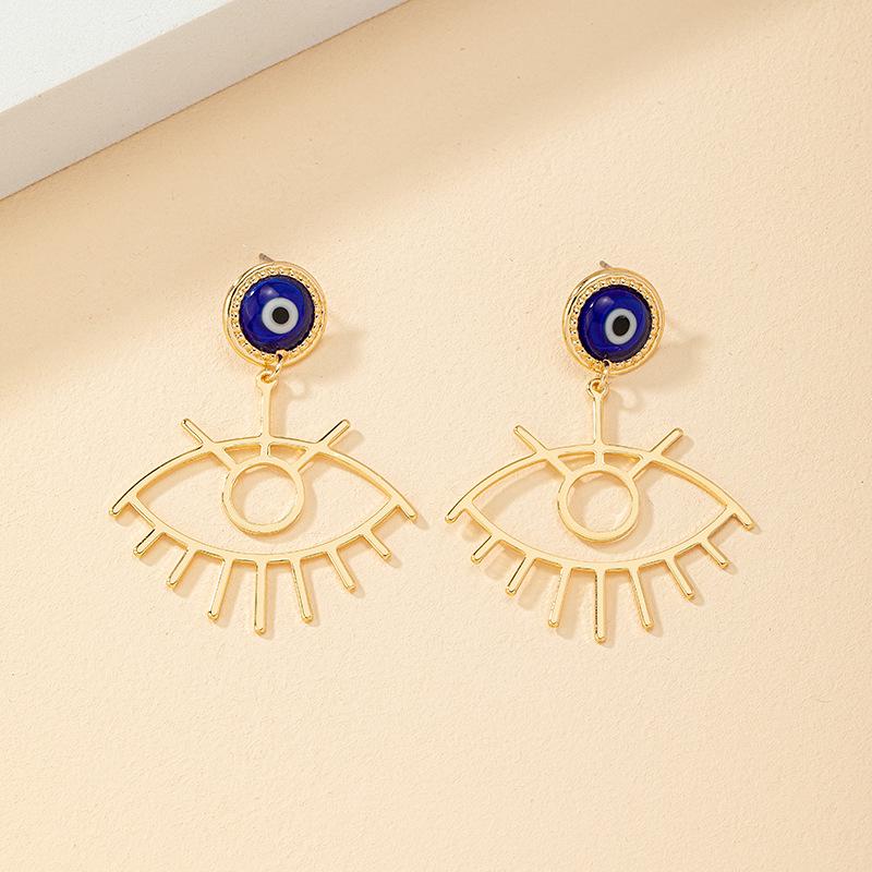Devil's Eye Earrings: Trendy, Exaggerated Eye Design for Women