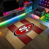 San Francisco 49ers Design Kristall Samt Teppich Gemütlich Nicht?Rutschfester Teppich mit Aufdruck für Schlafzimmer Wohnzimmer Eingang