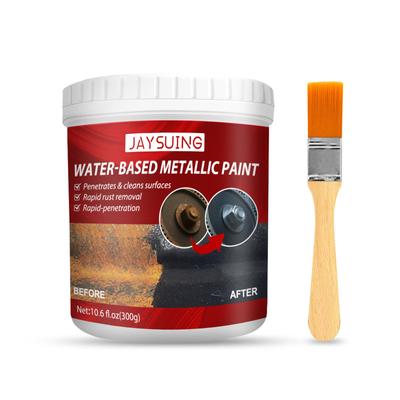 Rostlöser auf Wasserbasis, Rostumwandler-Metallic-Farbe mit Pinsel, 300 g Rostumwandler-Farbe, effektive Auto-Rostentfernung für die Garage