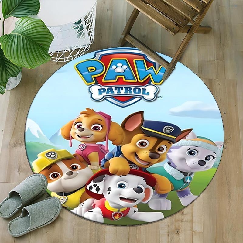 1pc Paw25 Carpet, Round Rug, Comfortable, Suitable for Entryways, Living Rooms, Office, And Bedrooms, Christmas Decoration