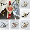 Classic Wristwatch for Ladies Women's Heart Shaped Bracelet Watch Rhinestone