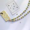 Handmade Daisy Flower Macrame Keychain Cute Bags Handle Chain Mobile Phone Charm  Mobile Phone