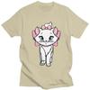 Male Marie Cartoon Cat T Shirt Short Sleeve Cotton Tshirt Trendy T-shirt Leisure Tee Tops Oversized Apparel Unisex