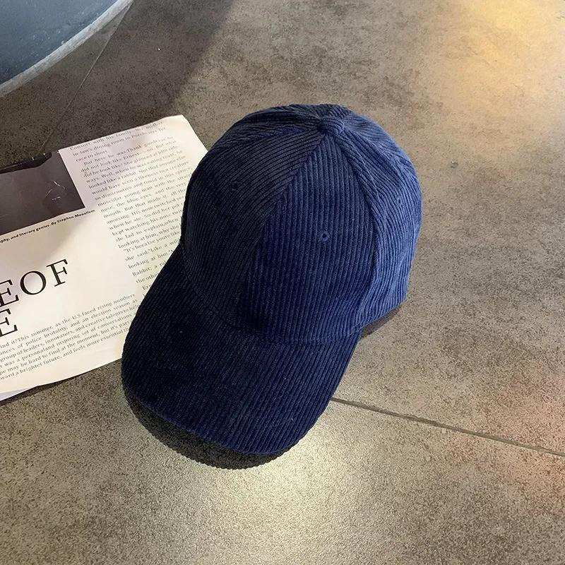 Men Corduroy Baseball Cap Women Spring Summer Embroidery Baseball Hat Men Outdoor Adjustable Sun Hat Vacation Casquette Gorras