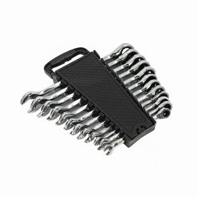 AW Tools Reversible Chrome Vanadium Steel Combination Spanner Set (Pack of 12)