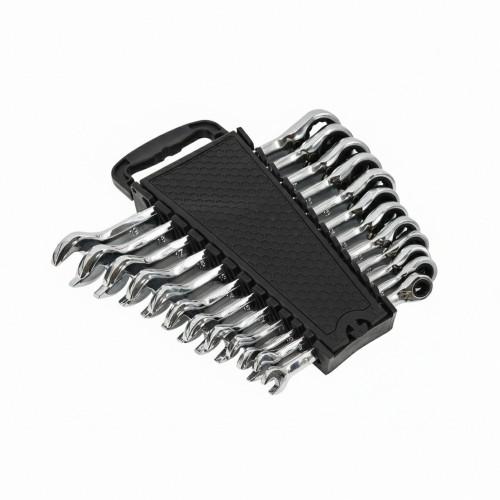 AW Tools Reversible Chrome Vanadium Steel Combination Spanner Set (Pack of 12)