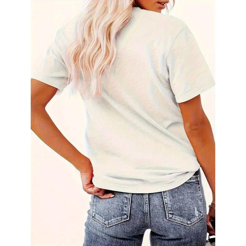 T-shirt in Poliestere a Maniche Corte Bianca e Nera con Stampa di Scooter Rosso Taglie Europee per Abbigliamento Casual