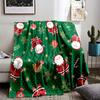 Santa Claus and Gifts Festive Pattern Flannel blanket for bedroom, living room, sofa, and nap