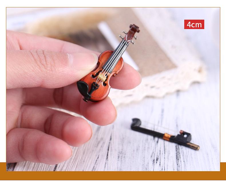 Mini Violin Model - Musical Instrument Decor Gift for Friends, Birthday, or Christmas
