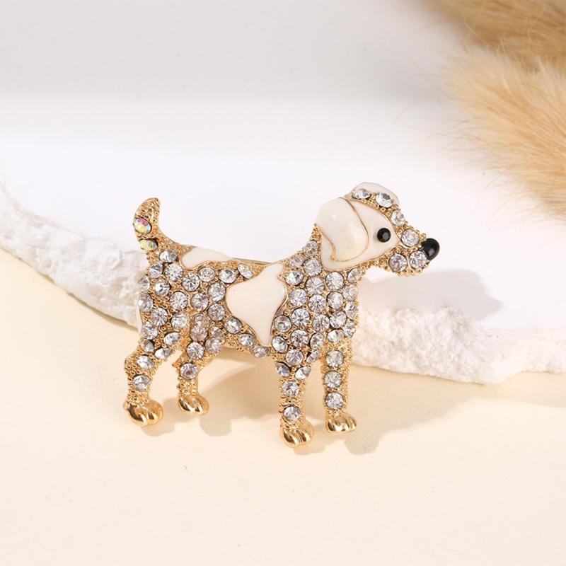Fashion Dog Brooch Fun Animal Pin Unique Alloy Brooch Animal Shape Bagde Perfect for Everyday Wear or Special Occasions